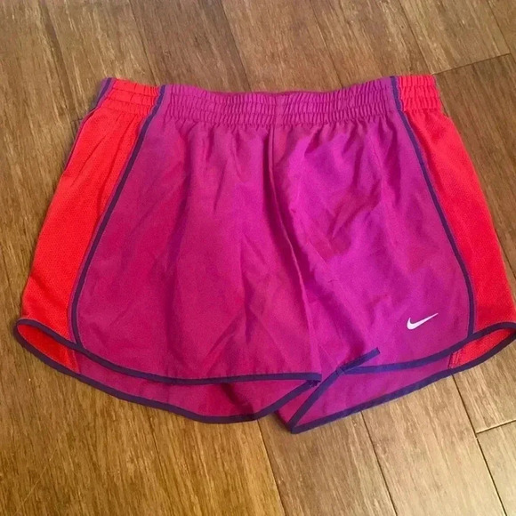 Nike Pants - Nike Dri-fit women’s running shorts - magenta/red- inside pocket - medium